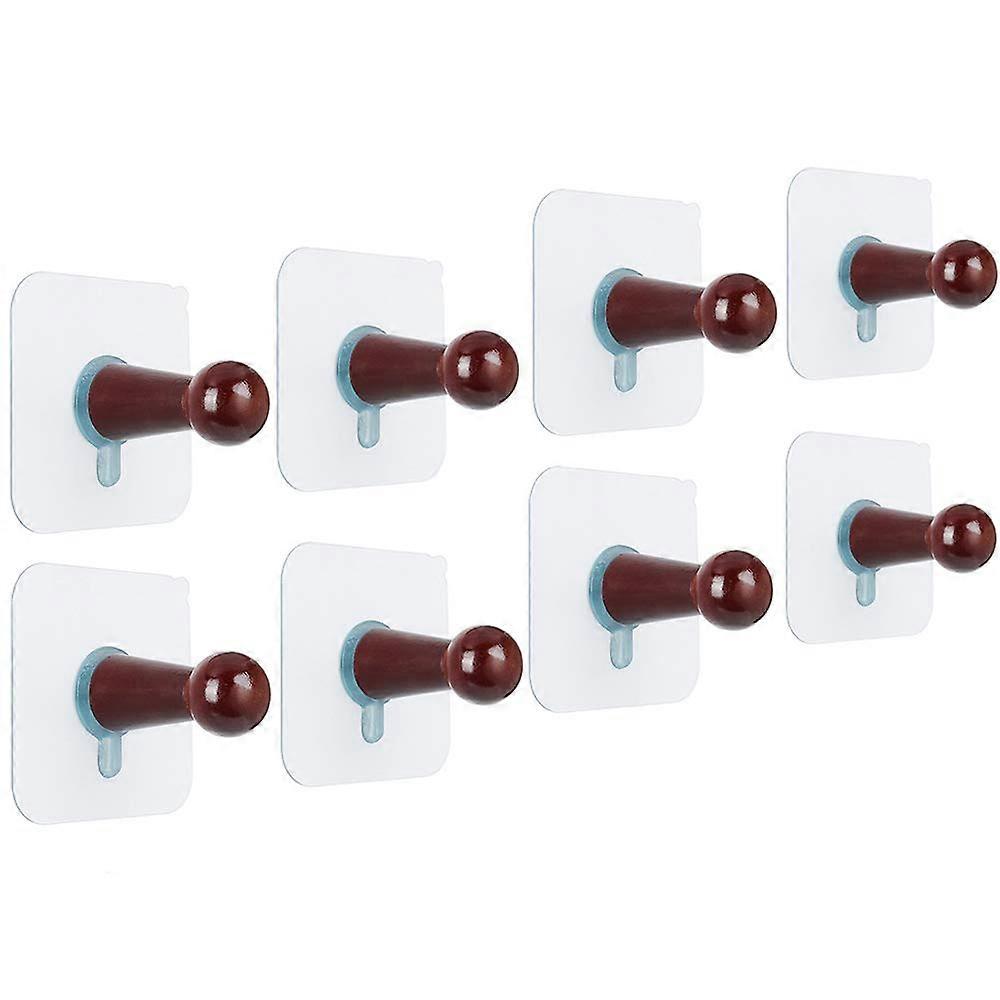 Hooks Wall Shelf Mounted Waterproof Oilproof 8pcs for Coat Hanging