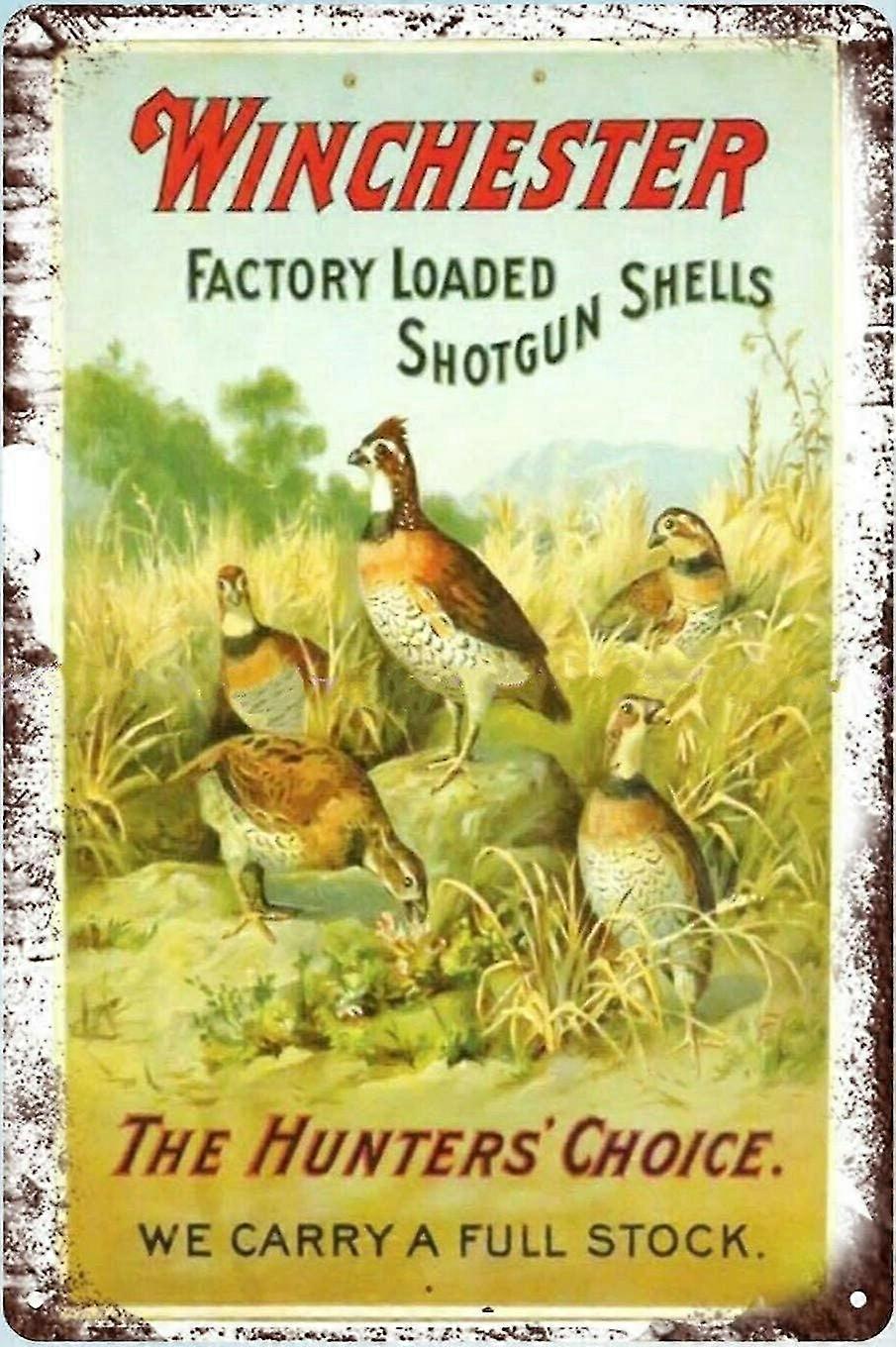 خمر القصدير تسجيل وينشستر هنتر الصيد لوحة الحائط المعدنية الرجعية الفن الديكور لكابينة نادي المنزل