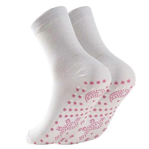 1 زوج التسخين الذاتي التورمالين العلاج المغناطيسي الجوارب الأشعة تحت الحمراء القدم الألم الدفء