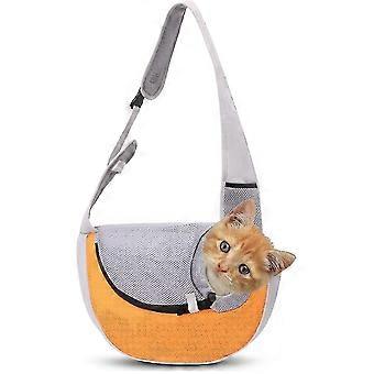 Pet Sling Carrier Dog Sling Bag Pets Travel Shoulder Bags Small Dog Cat Outdoor Shoulder Carrier Bag Yellow S