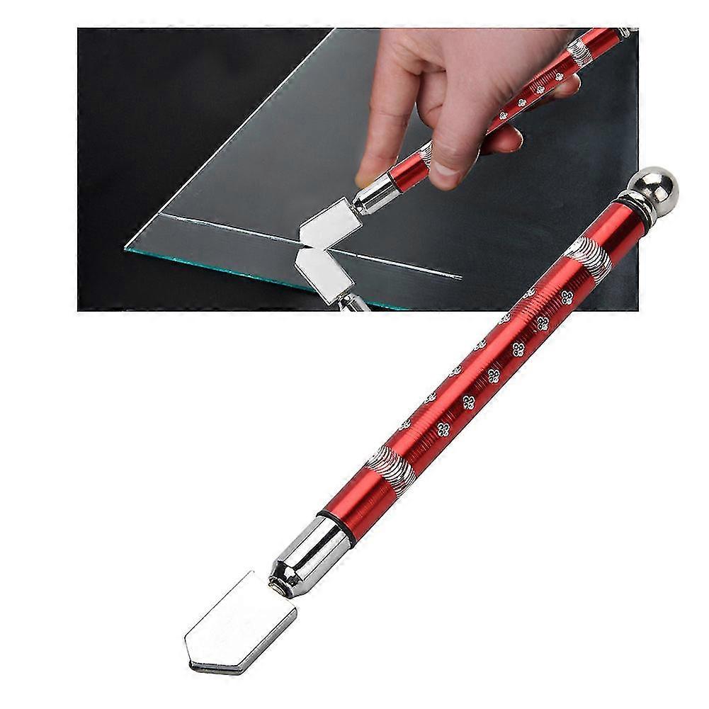 Portable Handheld Wheel Type Glass Cutter With Non Slip Handle Compatible For 3~15mm Glass Cutting(red)-2