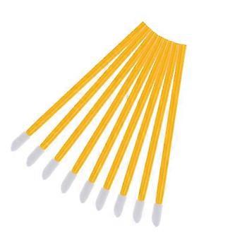 50pcs wegwerp lipborstels lippenstift gloss wandapjes applicator make-up tool kits (geel)