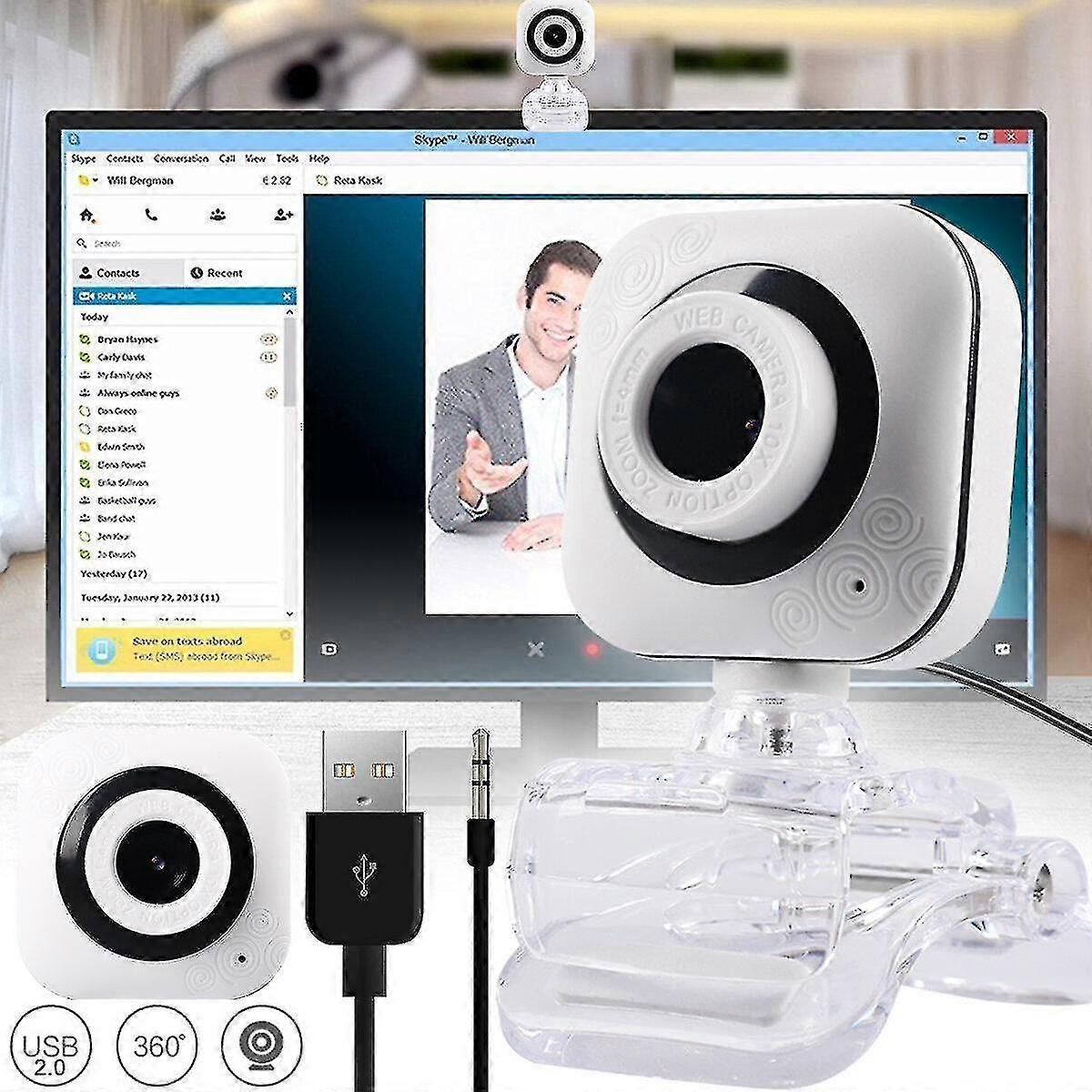 480p Usb 2.0 Webcam Computer Web Cam Camera With Mic For Laptop Desktop