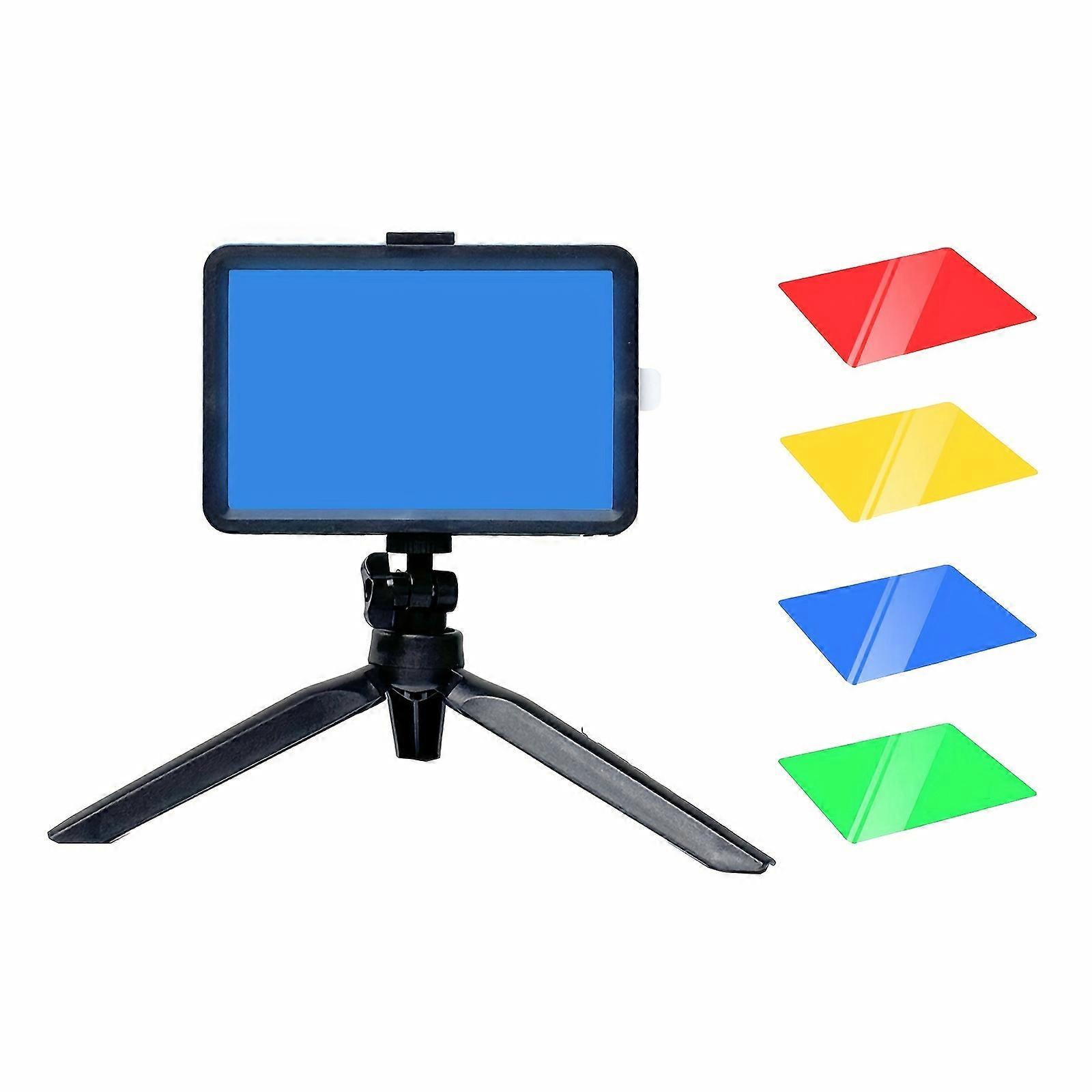 BTFOOR Vlogging LED Video Light 3000-6000K Dimmable USB Photo Lights Fill Lamp Light Panel Photography Lighting With Mini Tripod And 4 Colored RGB Fil