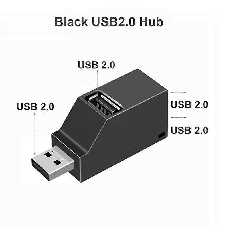 High-Speed USB 3.0 Hub Adapter with 3 Ports for PC, Laptop, U Disk, and Card Reader - Mini Splitter Box
