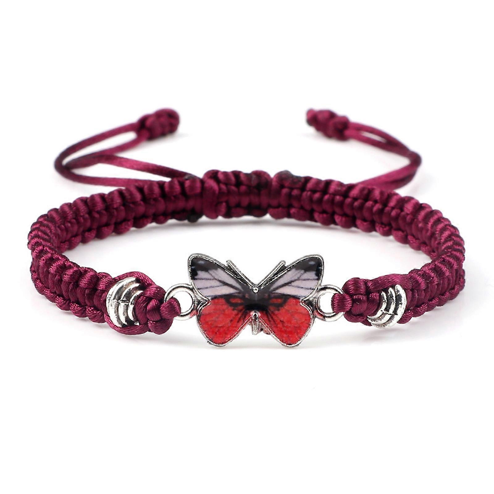 1PC Butterfly Bracelet Adjustable String Butterfly Bracelets Cute Butterfly Charm Bracelet