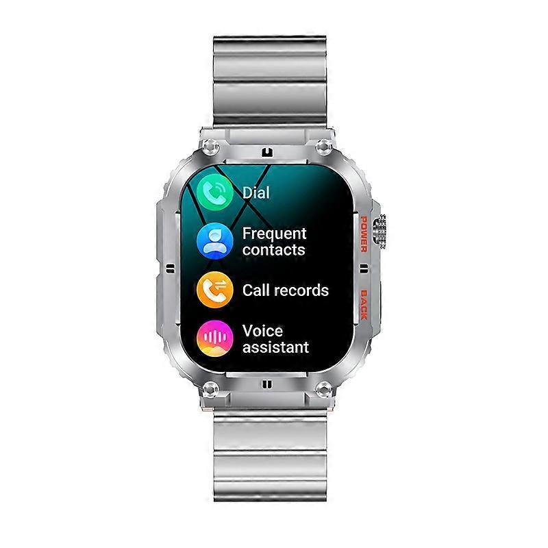 K57 Pro Call Smart Watch Silber Bambus
