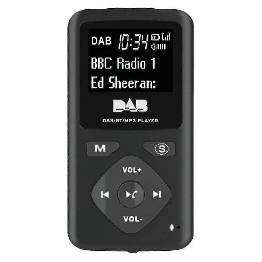 راديو Dab/dab الرقمي، بلوتوث 4.0، راديو FM صغير محمول، سماعة أذن، مشغل MP3، USB