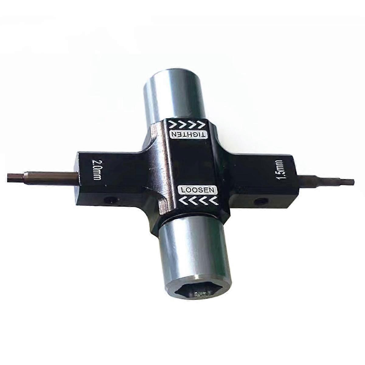 M5 Quad Wrench with Built In One Way Bearing Tool 1.5mm/2mm Screwdriver Release Propeller Motor for