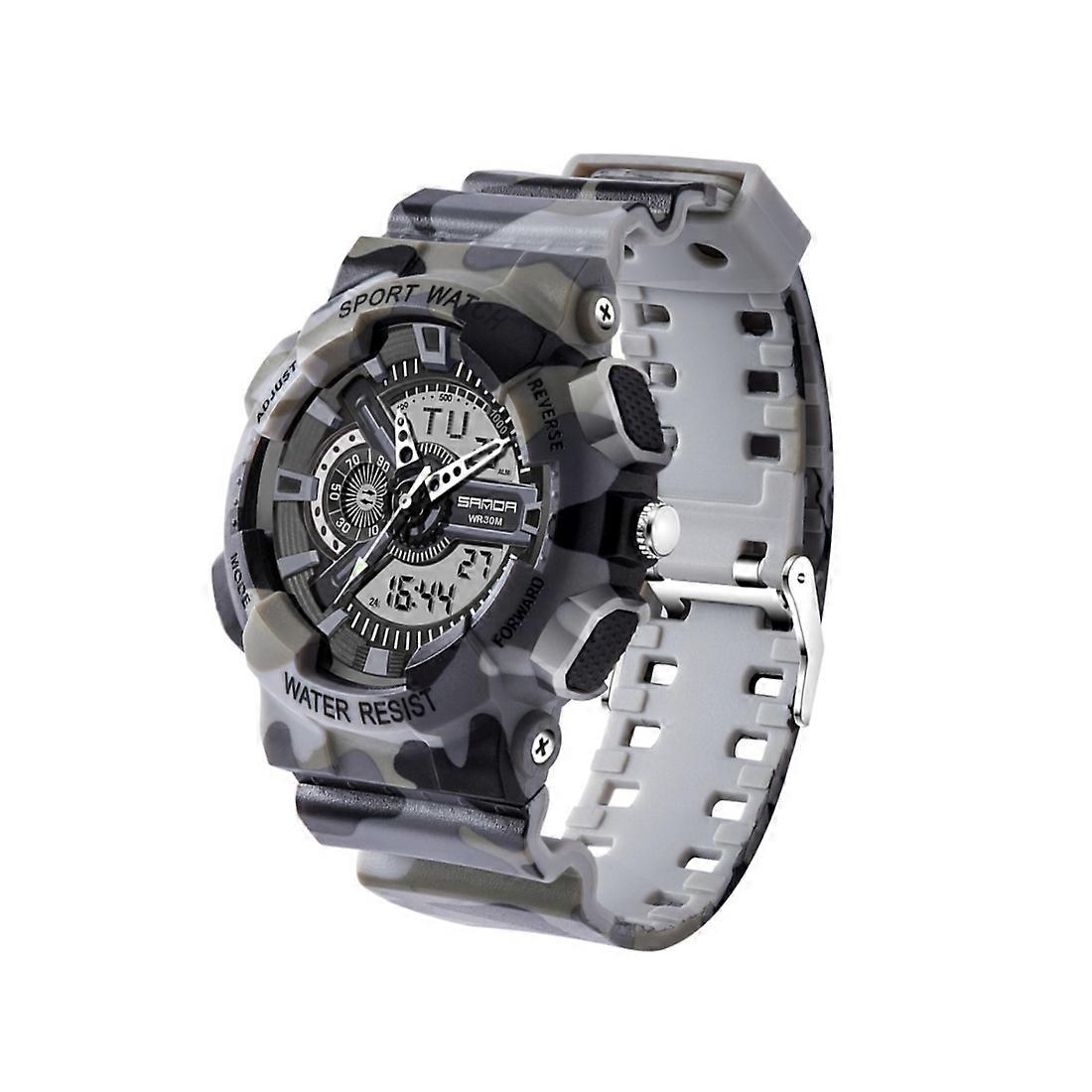 Digital Dual Movement Watch Silver