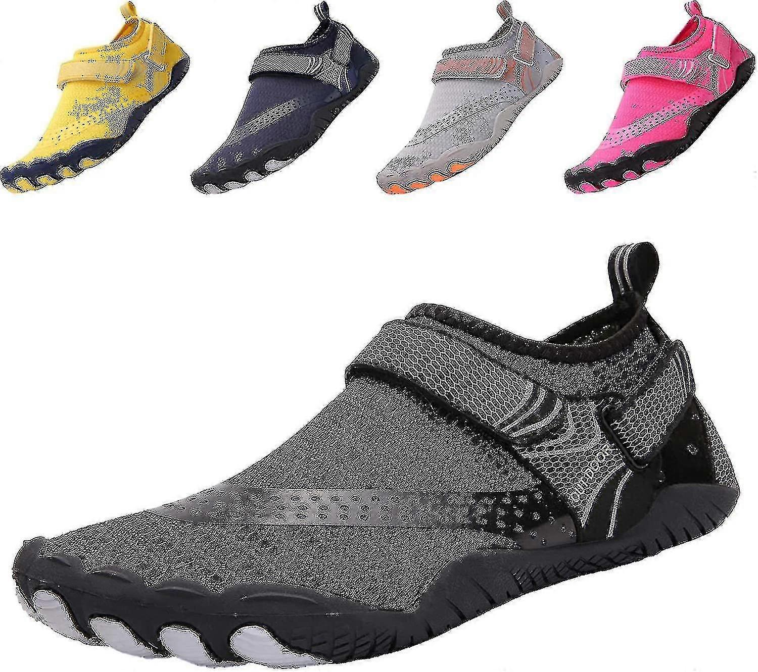 Yalınayak Su Ayakkabıları Erkek Kadın Hızlı Kuru Aqua Ayakkabıları Unisex Yüzme Ayakkabıları Erkekler İçin, Plaj, Dalış, Sörf, Tekne, Şnorkelle Dalış Ayakkabıları