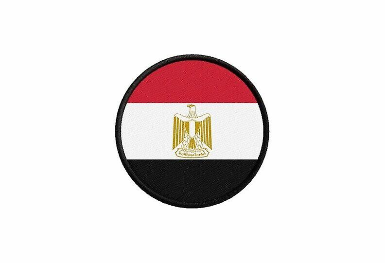 Patch ecusson Egyptian flag printed thermosticker round round