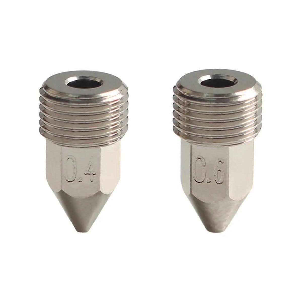 High Flow 0.4mm/0.6mm Nozzles for Hotend Extruder Hardened Steel/Copper/Titanium /TC4 Material for Hotends