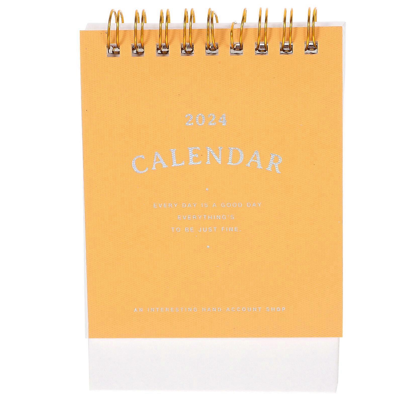 Desktop 2024 Calendar Monthly Calendar Office Standing Calendar Small Simple Desk Calendar