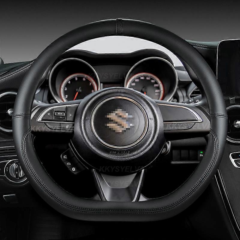Mikrofaser-Leder D-Form 38cm Auto-Lenkradabdeckung für Suzuki Swift 2017 2018 2019 2020 2021 2022 Sport Auto Zubehör