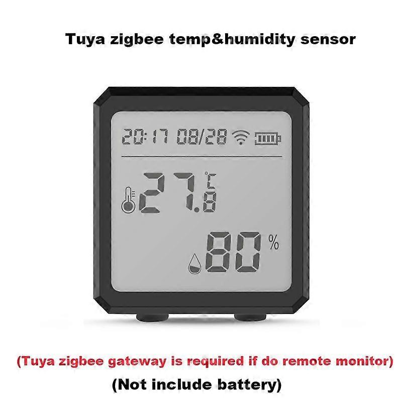 Tuya Zigbee Temperature and Humidity Sensor Smart Life Tuya Digital Display Wireless Thermometer Sensor Support Alexa Google
