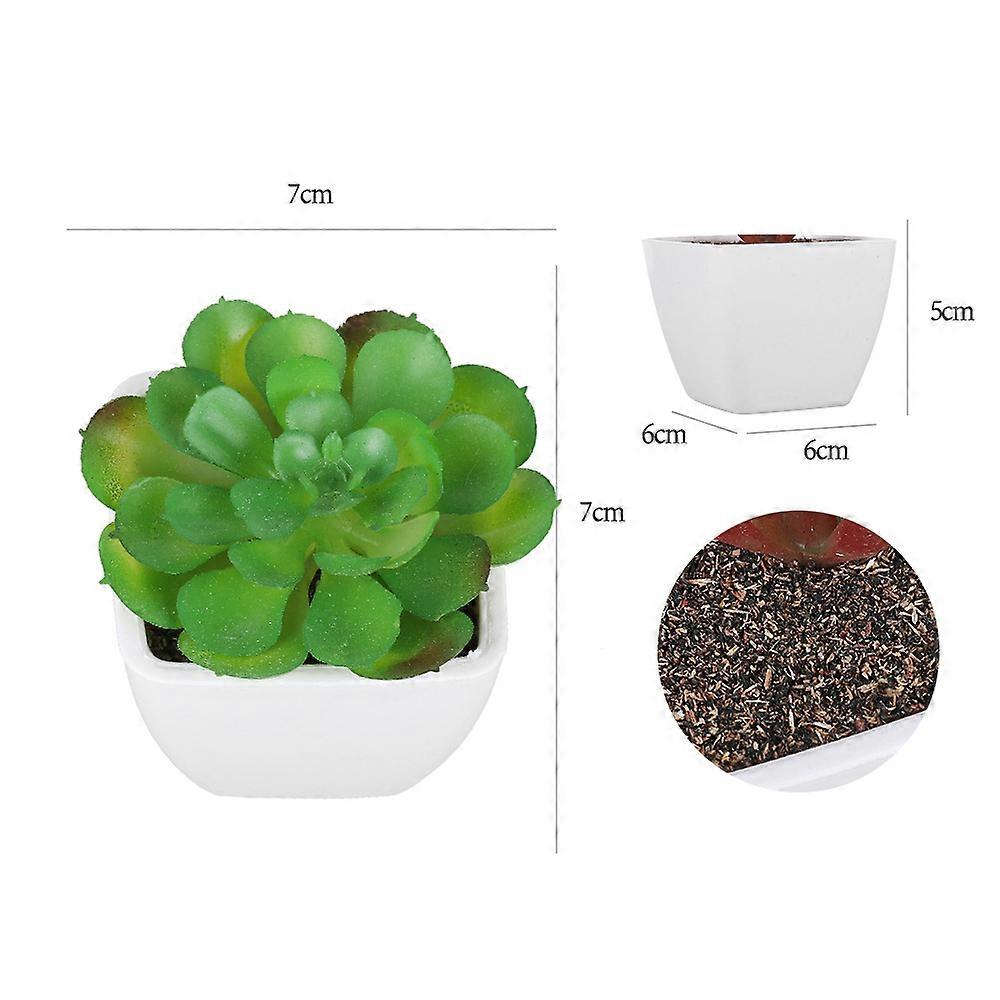 1pc Artificial Green Plants Fake Succulent Bonsai with Pots Mini Plants Desktop Office Decoration Home Decor