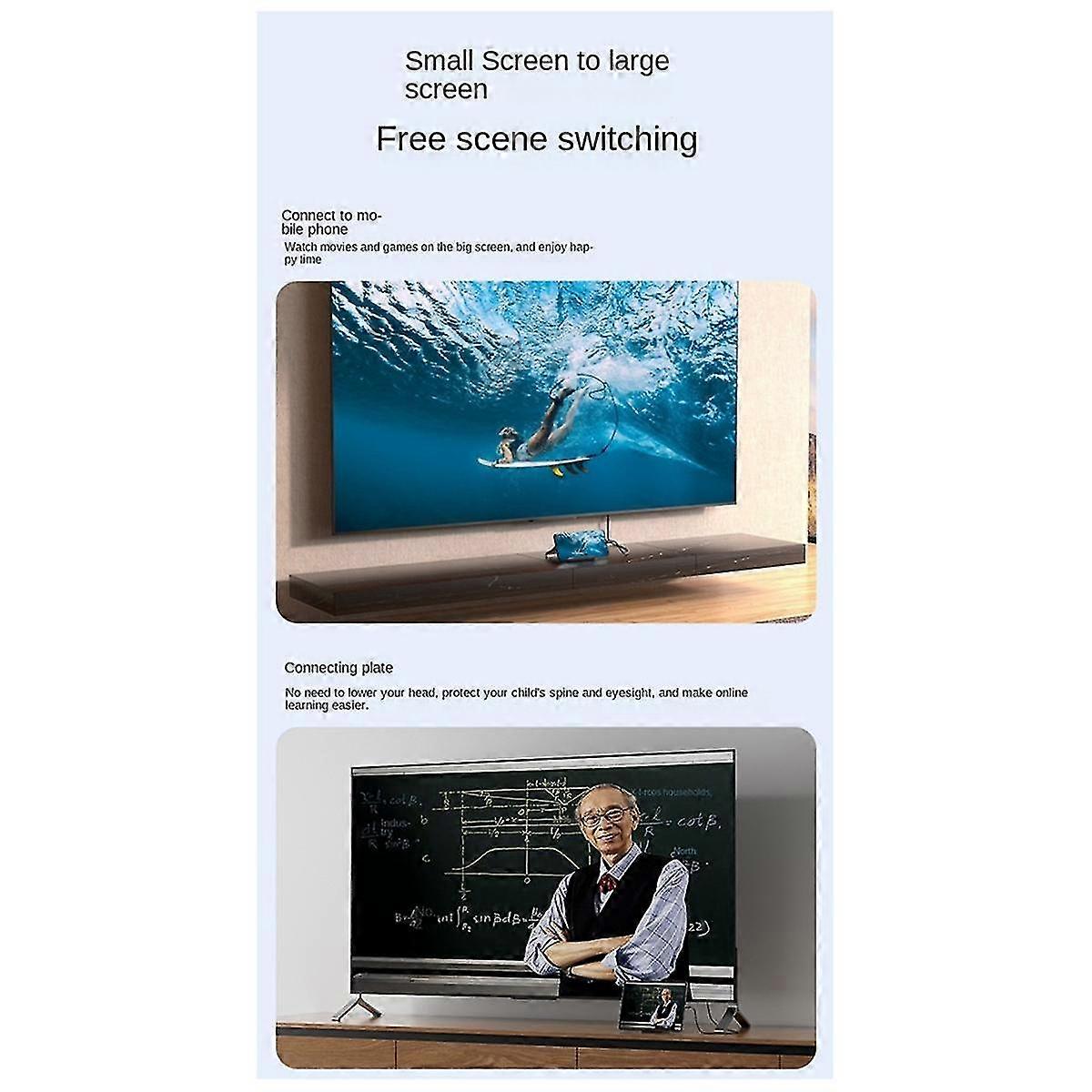 USB C to -Compatible Cable 8K Type C -Compatible 8K@60Hz High Definition Screen Projection Cable