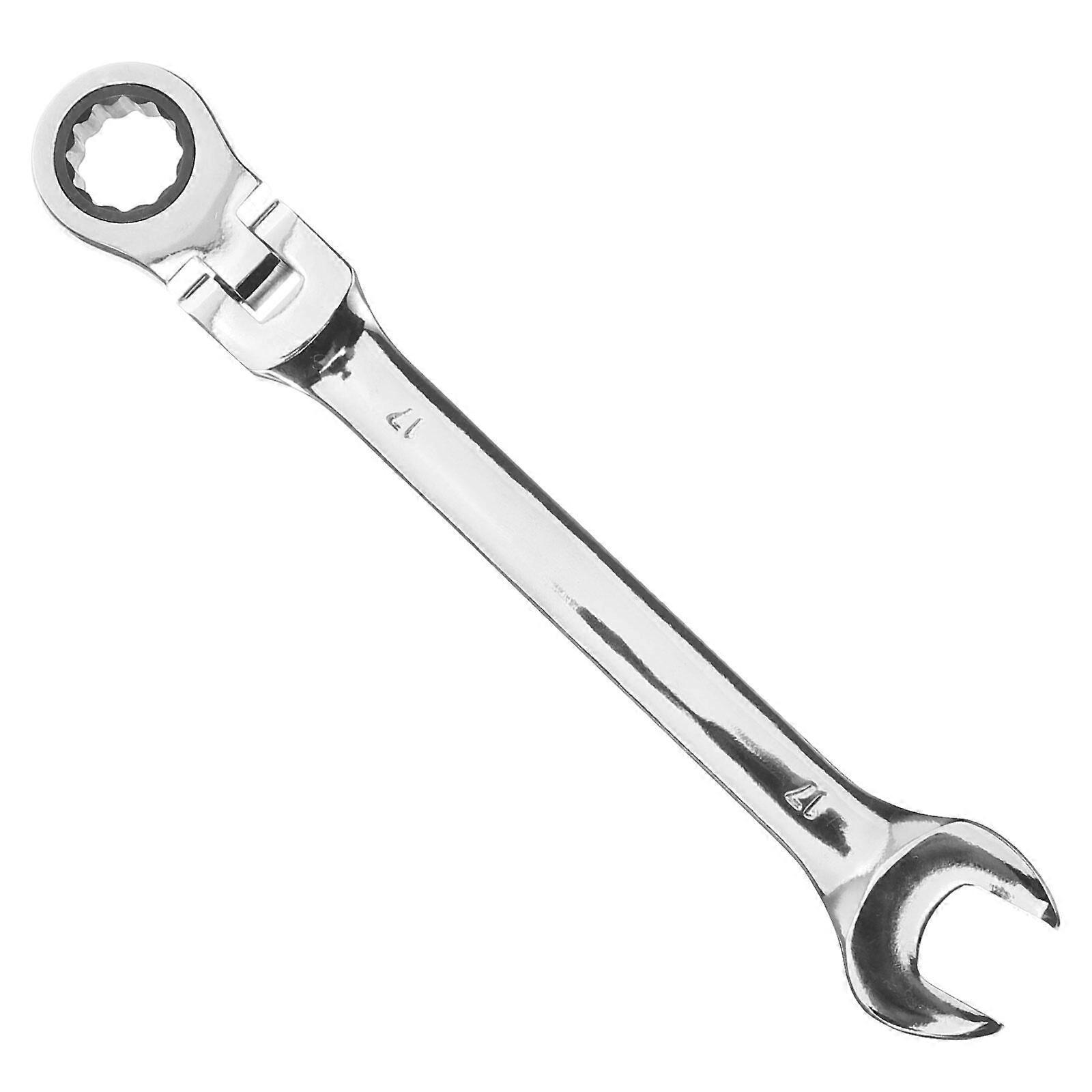 Reversible Flexible Ratchet Spanner 17mm Combination Ratcheting Spanner Dual Heads Wrench Tool 17mm
