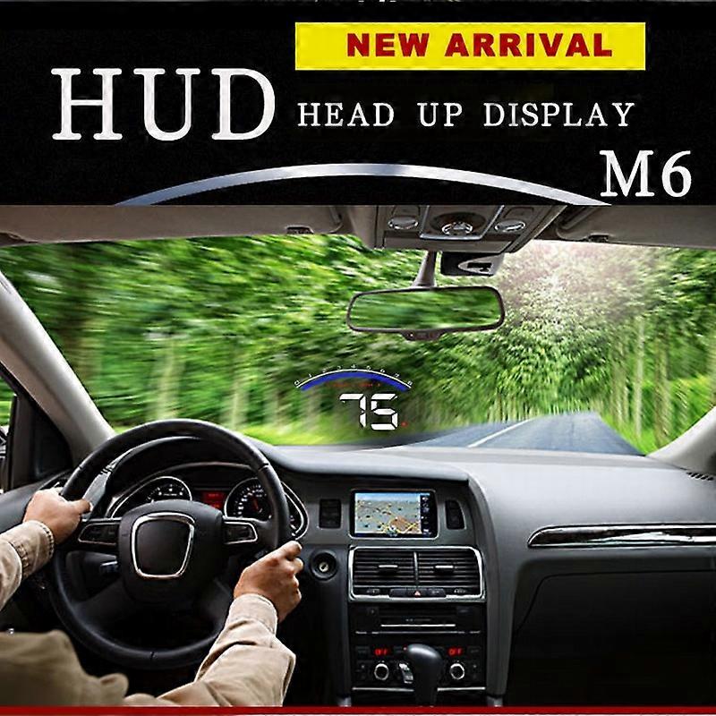OHANEE M6 3.5 Inch Head Up Windscreen Projector OBD2 EUOBD Car Driving Data Display Speed RPM Water Temperature HUD display car