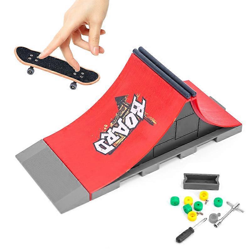 Fingerboard Ramp Set Mini Skateboards for Fingers Half Pipe Ramp