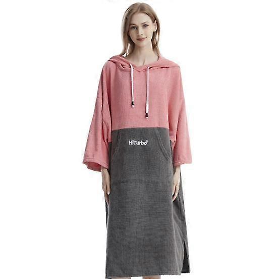 Changing Robe Towel Poncho with Hood for Surfing Swimming Wetsuit Changing