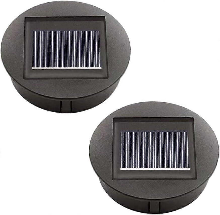 Solar Lights Replacement Top with LED Bulbs Solar Panel Lantern Lid Lights Replacement Top Light Bulb Replacement Part for Outdoor Hanging Lanterns DI