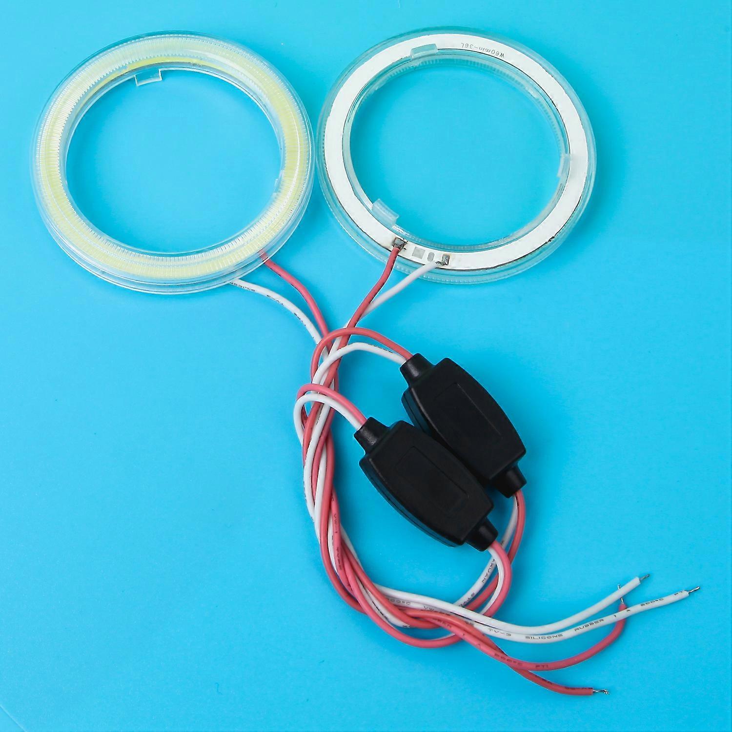 2szt Samochód COB Angel Eye Light LED Okrągły reflektor Samochody Reflektory motocyklowe Ring Aperture Light 12-24V Oświetlenie samochodowe