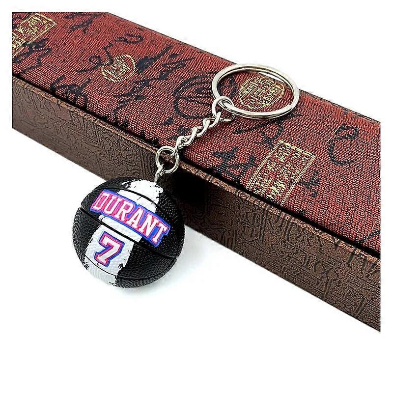 Basketball Keychain Star Name Souvenir Keyring Bag Pendent Rubber PVC Match Ball Sport Fans Collectible Gift for Men Friends