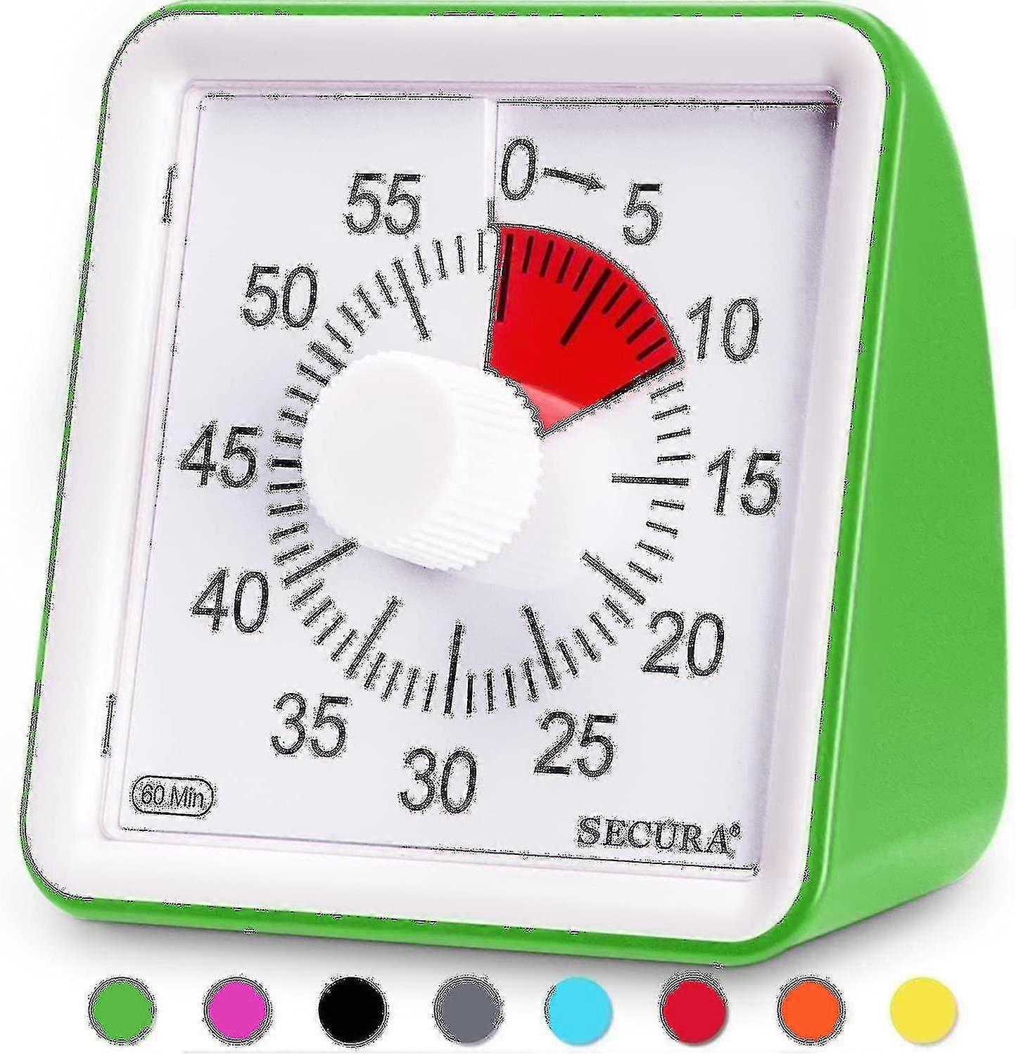 60-minütiger visueller Timer, Klassenzimmer-Countdown-Uhr, stiller Timer für Kinder und Erwachsene Xinda