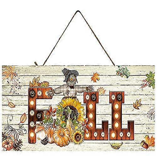 Efterårsmarked Blå græskar tegn Håndlavet træskilt