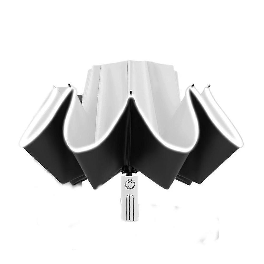 Sun Umbrella, Travel Umbrella Auto Open, Lightweight Folding Best Windproof Umbrellas Rain, Backpack Carry With Essential Summer(white)