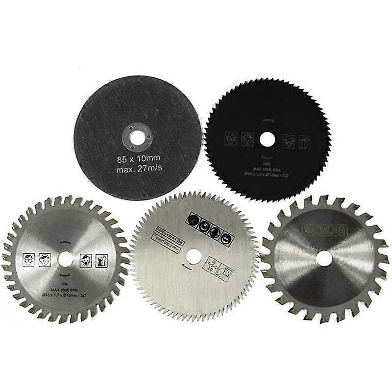 5PCS/Set διάμετρος 85mm περιστροφική εσωτερική διάμετρος 10mm, μικρά κυκλικά εργαλεία κοπής λεπίδων πριονιών κραμάτων