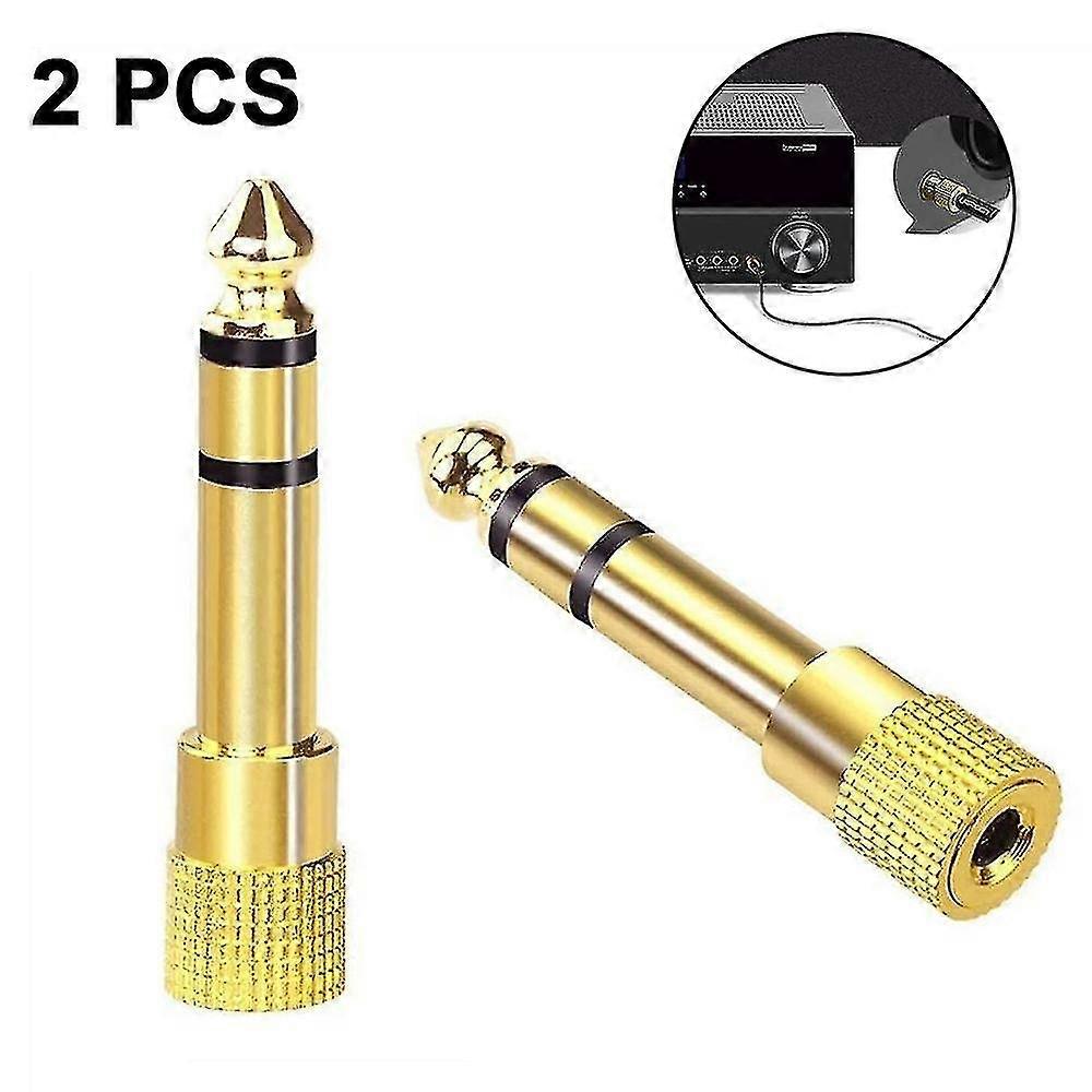 O Adapter 6.35mm Plug To 3.5mm Socket Adapter,2pcs