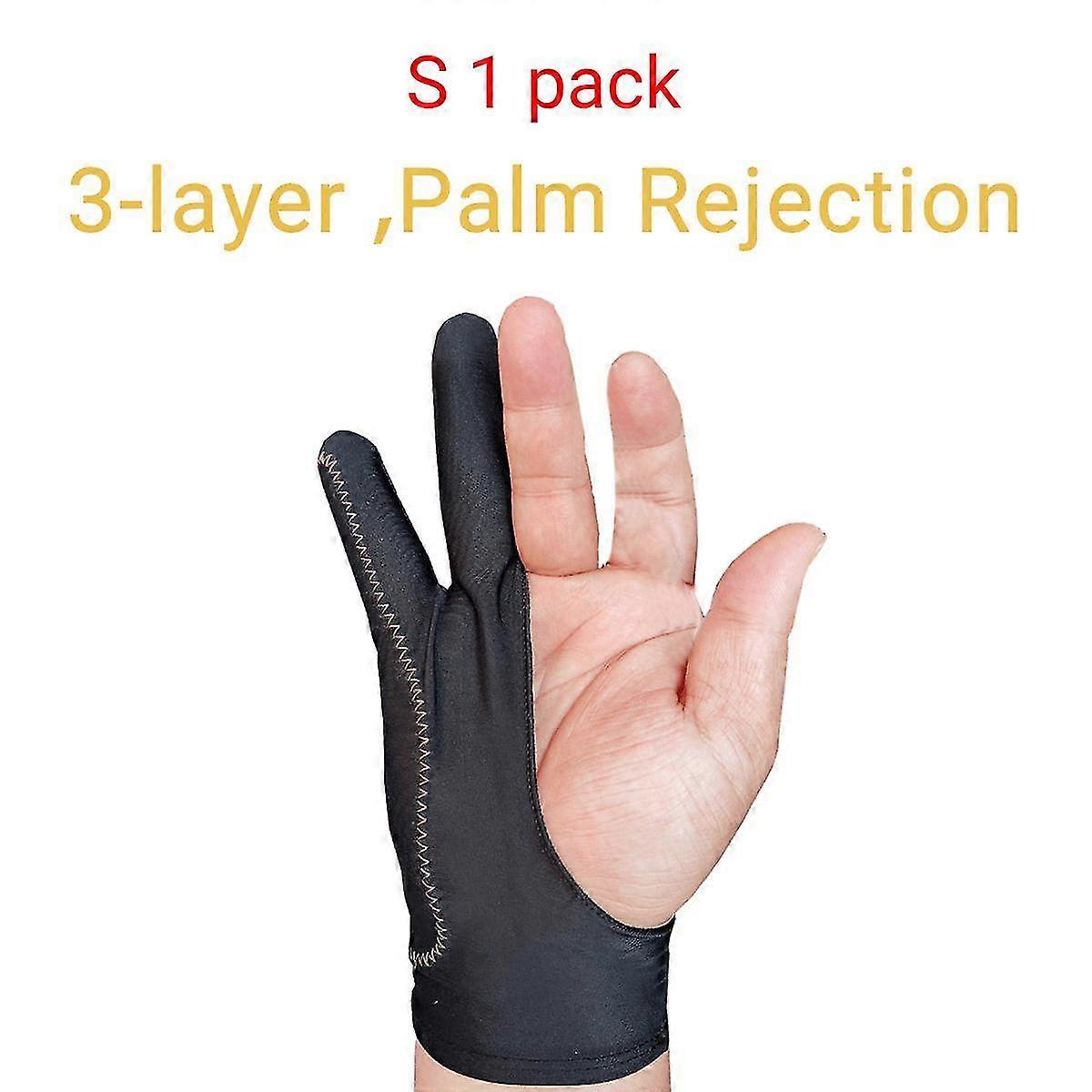 Artist Gloves For Drawing Tablet Free Size Artist's Drawing Palm Rejection Glove With Two Fingers For Graphics Pad Painting Good For Right Hand Or Lef