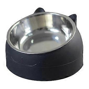 Voerbak voor huisdieren met verhoogde standaard waterbak voor huisdieren voor voerbakken voor katten, zwart