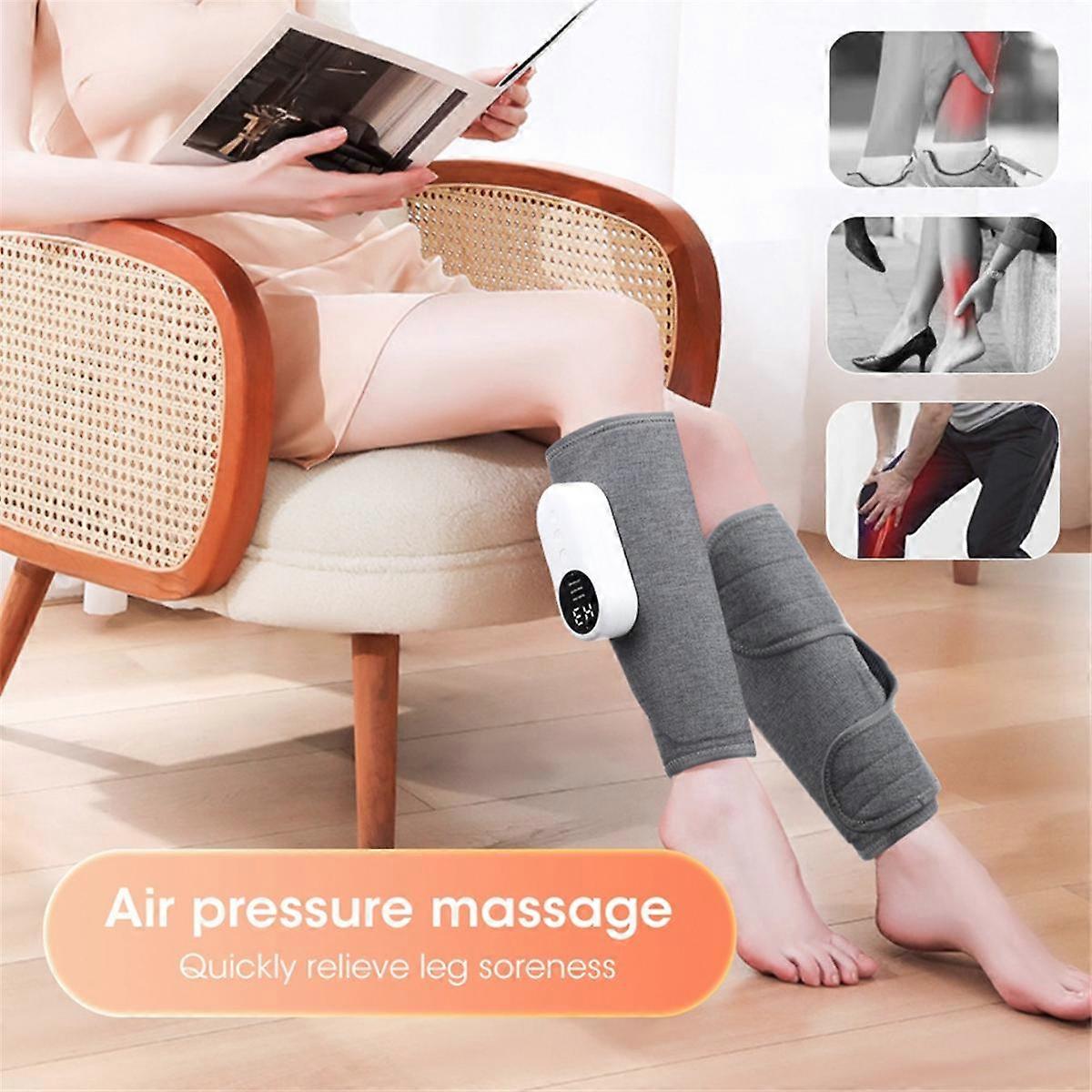 Massaggiatore a compressione per polpacci per circolazione e sollievo dal dolore Massaggiatore per gambe con calore Alleviare la fatica ElectricMassager, B