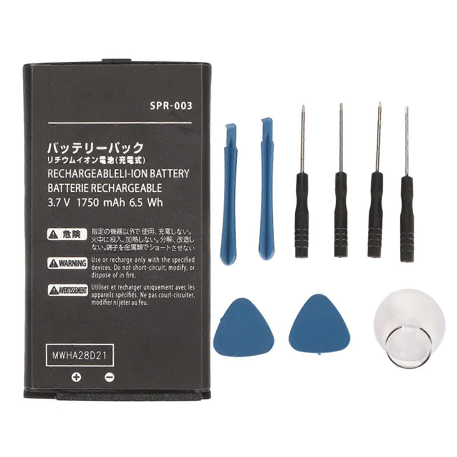 Professional Replacement Lithium-ion Battery SPR-003 1750mAh for 3DS XL LL Console with Repair Kit