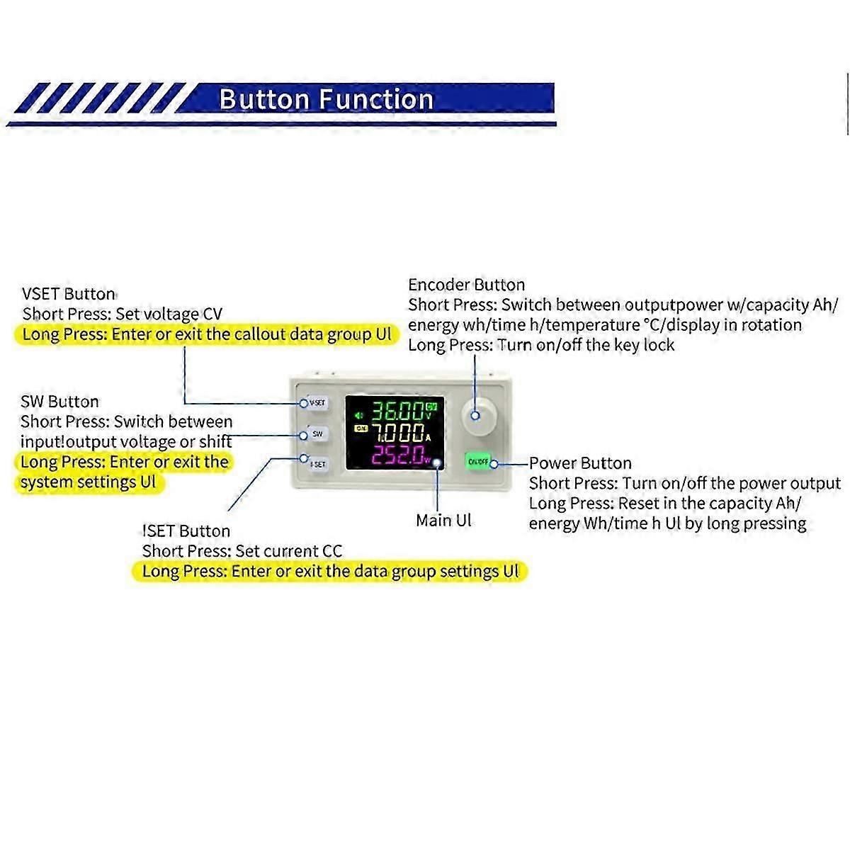 Xy3607f Cnc Step-up And Step-down Dc Adjustable Voltage Regulator Constant Voltage And Current Sola