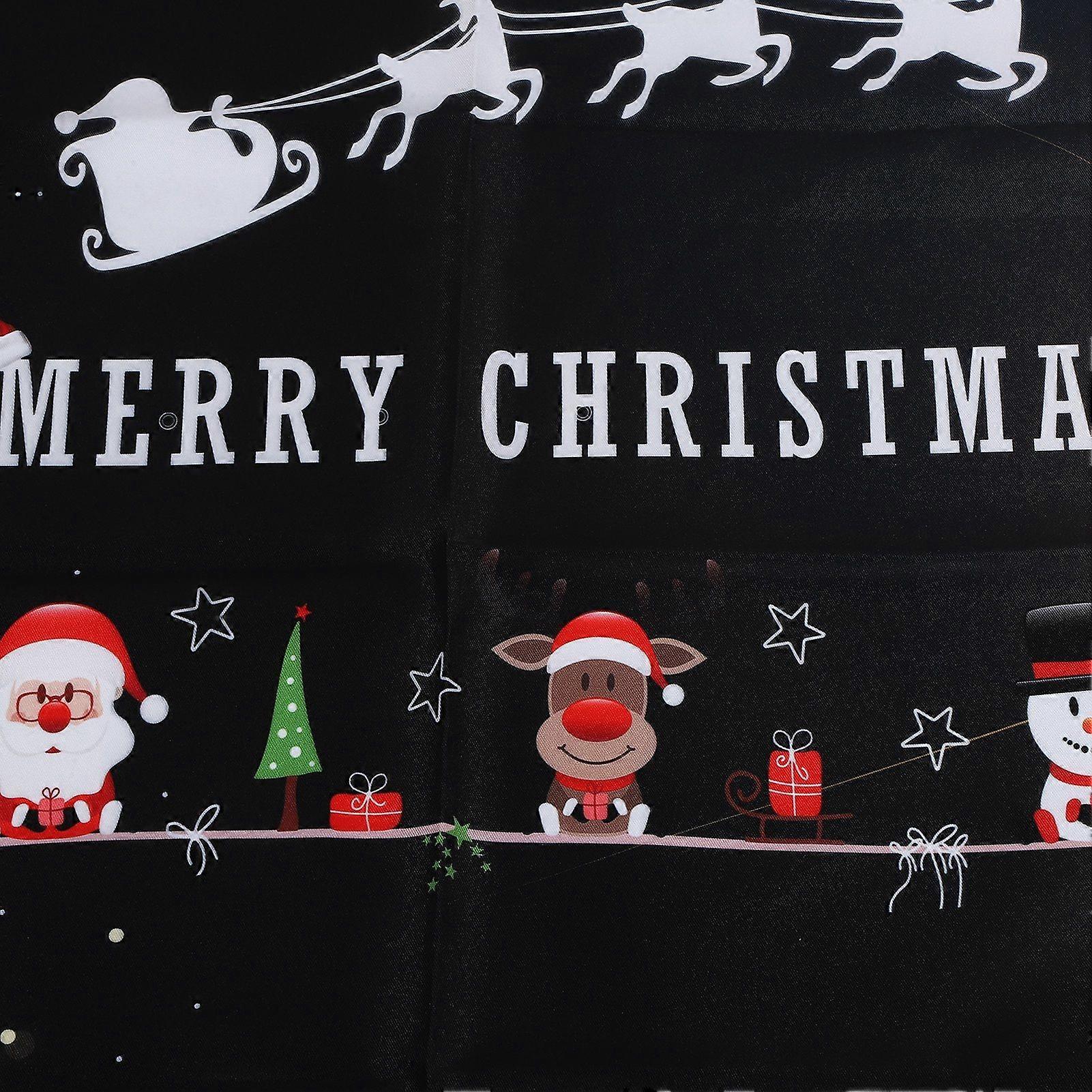 圣诞桌布椅套套装，适用于家庭厨房餐厅节日装饰闪光型 140x210cm