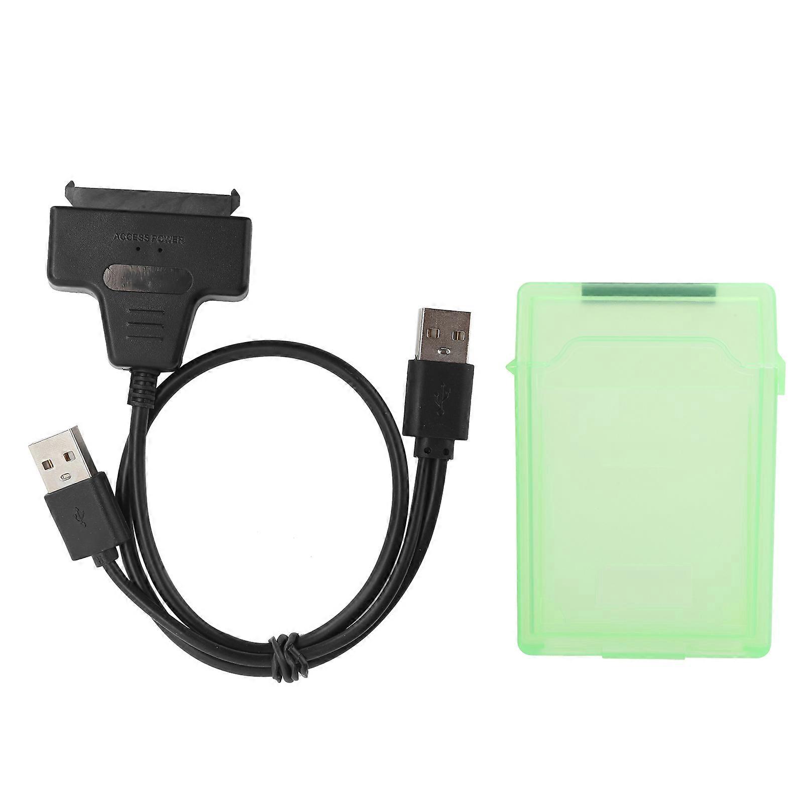 Hard Disk Adapter Cable SATA HDD/SSD Dual Interface Conversion Cord with 2.5in Protect Box
