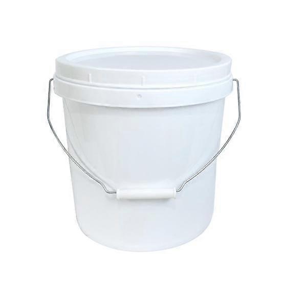 10L Plastic Bucket with Lid Metal Handle Heavy Duty Large Capacity Portable