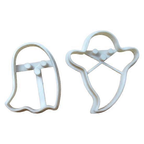 2Pcs Halloween Ghost Cookie Cutters Food-Grade Easy to Use for Biscuits Soft Candies Cake Decoration Happy Halloween Fun Gifts