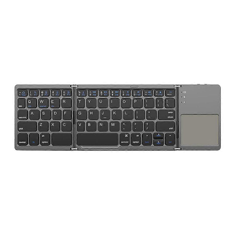 Foldable Portable Keyboard With Touchpad Wireless Keyboard Lightweight Dustproof Bluetooth-compatible for Universal Tablet Phone