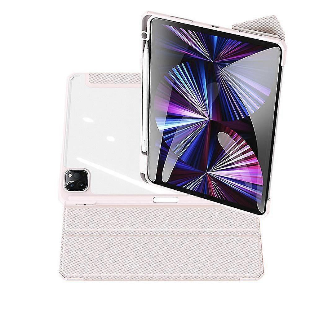 Protective Case Compatible With Ipad Air4/5 10.9 With Pencil Holder,clear Back Shell