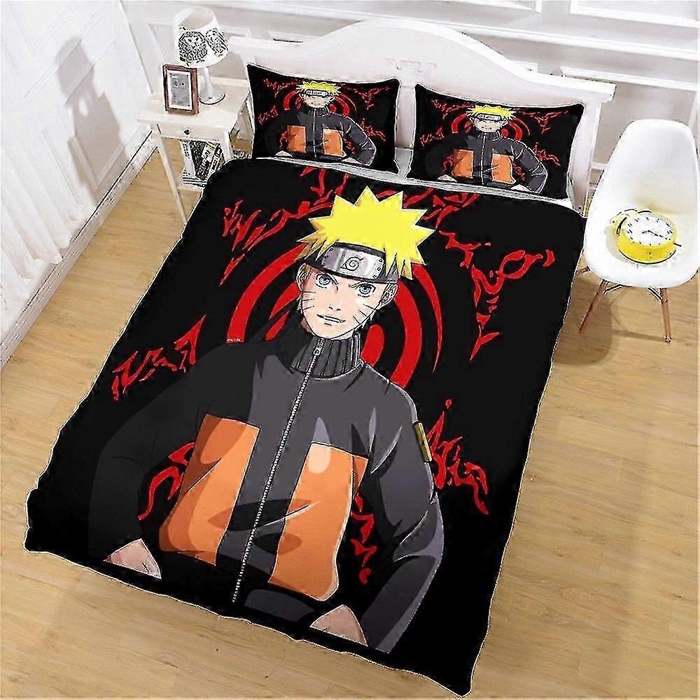 3d Baskılı Uzumaki Naruto Nevresim Takımı Nevresim Kılıfı Yorgan Kılıfı Yastık Kılıfı Tek Çift Kişilik Çocuklar Noel Hediyesi