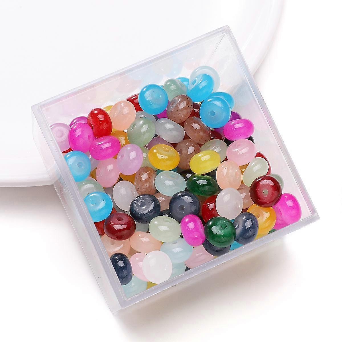 25Pcs Crystal Glass Beads Loose Spacer Beads for Jewelry Making DIY Bracelet Necklace