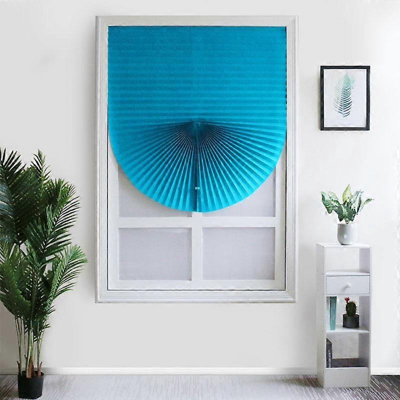 1Pc for Home Window Door Self-adhesive Half Blackout Windows Curtains Pleated Blinds