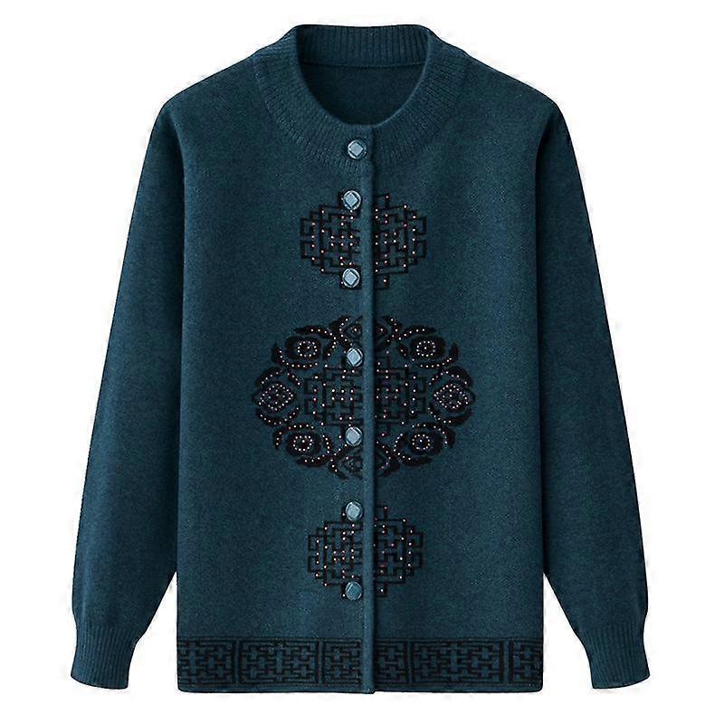 Forår og efterår Kvinders Sweater Frakke Midaldrende og ældre tøj