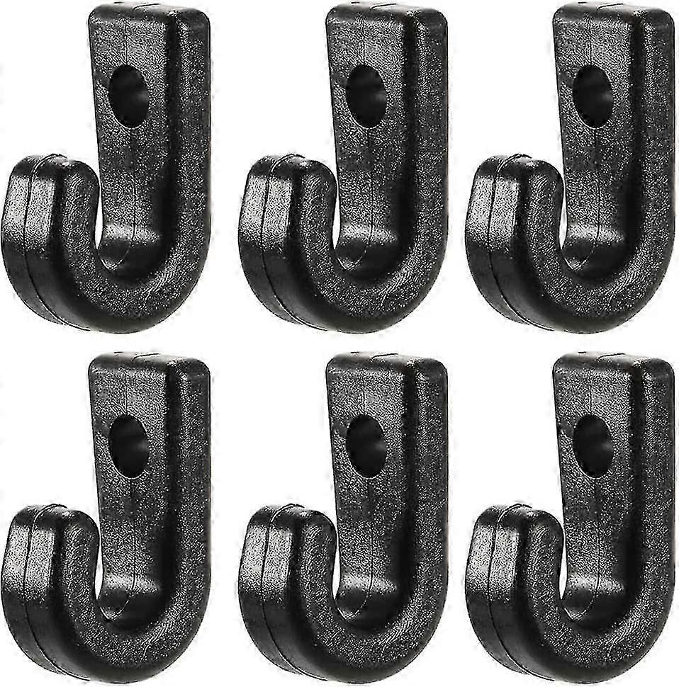 50 Pcs Kayak J Hooks Black Nylon, Plastic J-shaped Bungee Cord Lashing Hook (d-583-a)